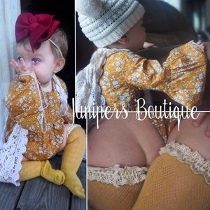 Golden Yellow Floral Romper